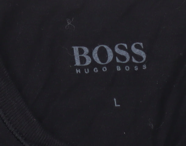 Mens UK Size L HUGO BOSS Black  T-Shirt