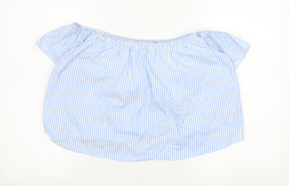 Womens UK Size XS Zara Blue Basic Blouse