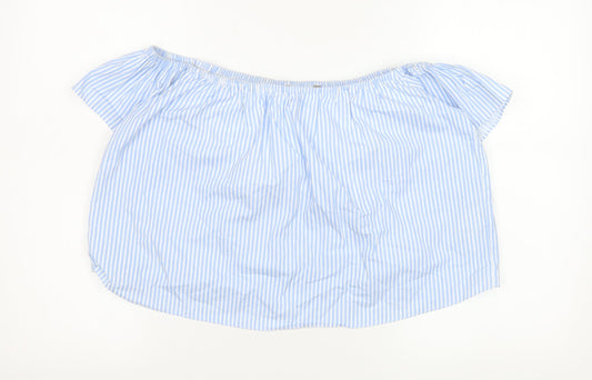 Womens UK Size XS Zara Blue Basic Blouse