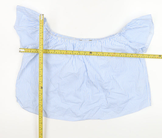 Womens UK Size XS Zara Blue Basic Blouse