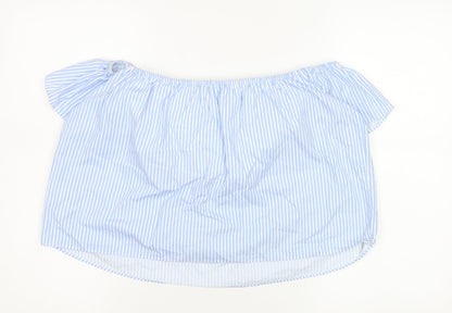 Womens UK Size XS Zara Blue Basic Blouse