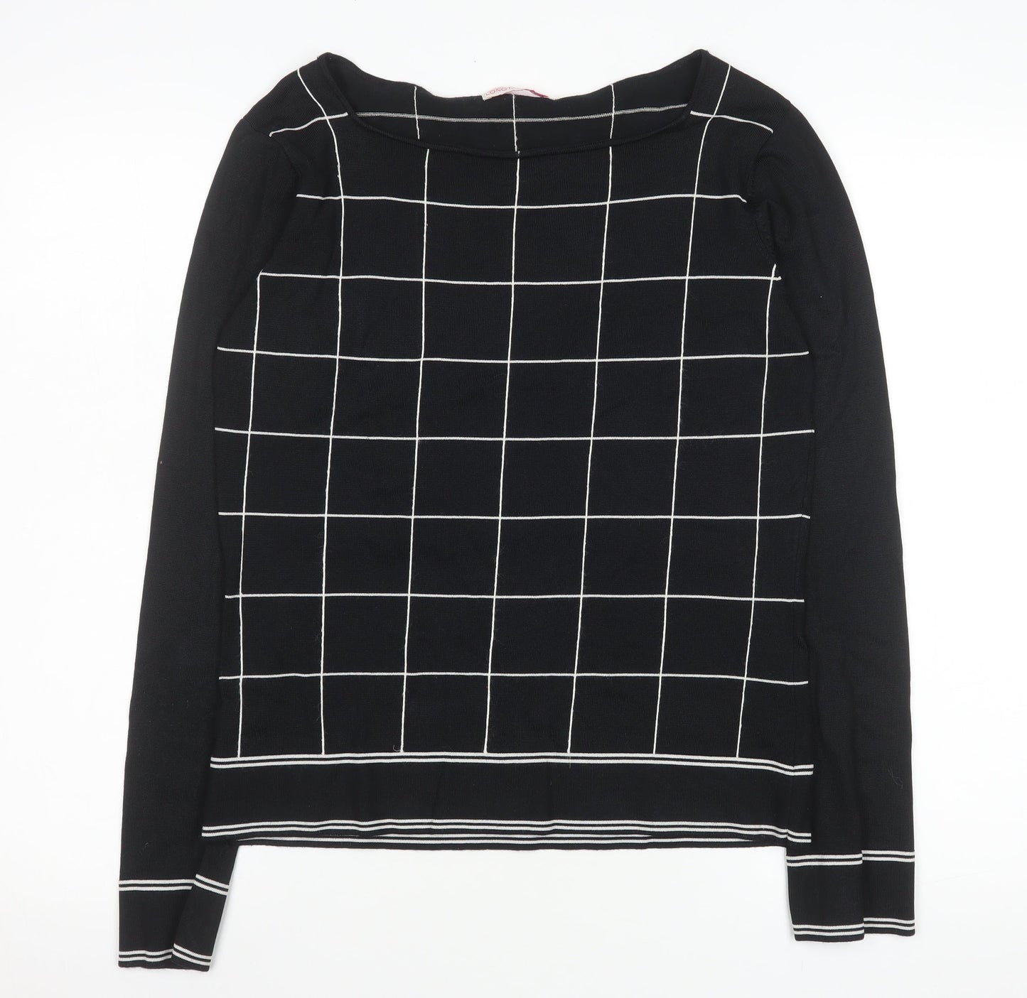 Womens UK Size 14 LTS Black Basic Blouse