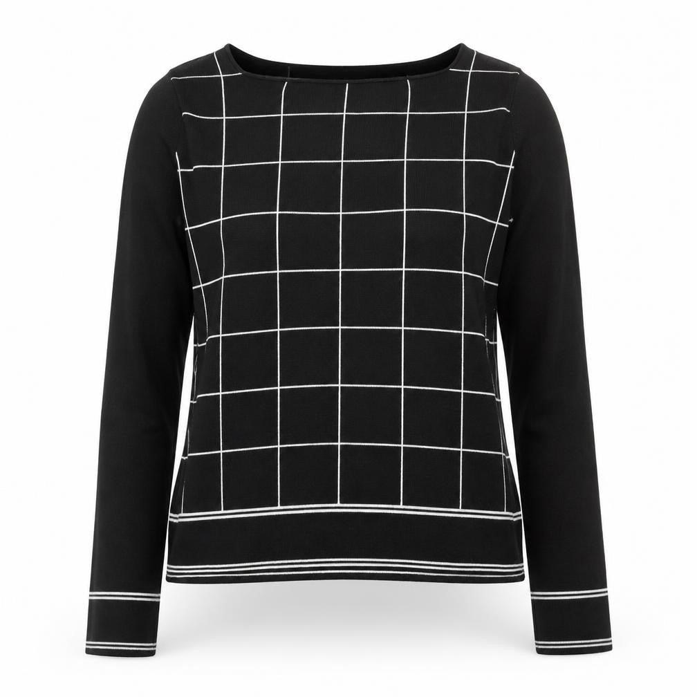 Womens UK Size 14 LTS Black Basic Blouse