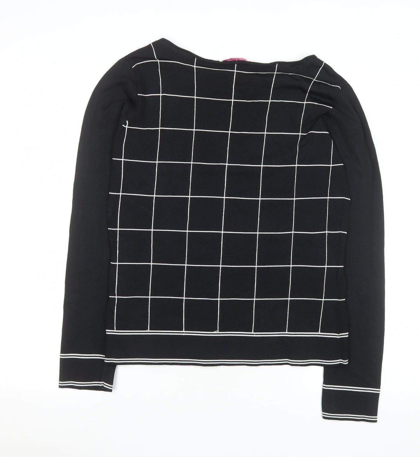 Womens UK Size 14 LTS Black Basic Blouse