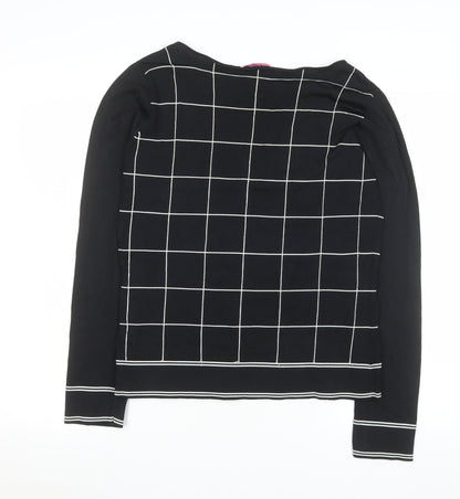 Womens UK Size 14 LTS Black Basic Blouse