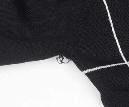 Womens UK Size 14 LTS Black Basic Blouse