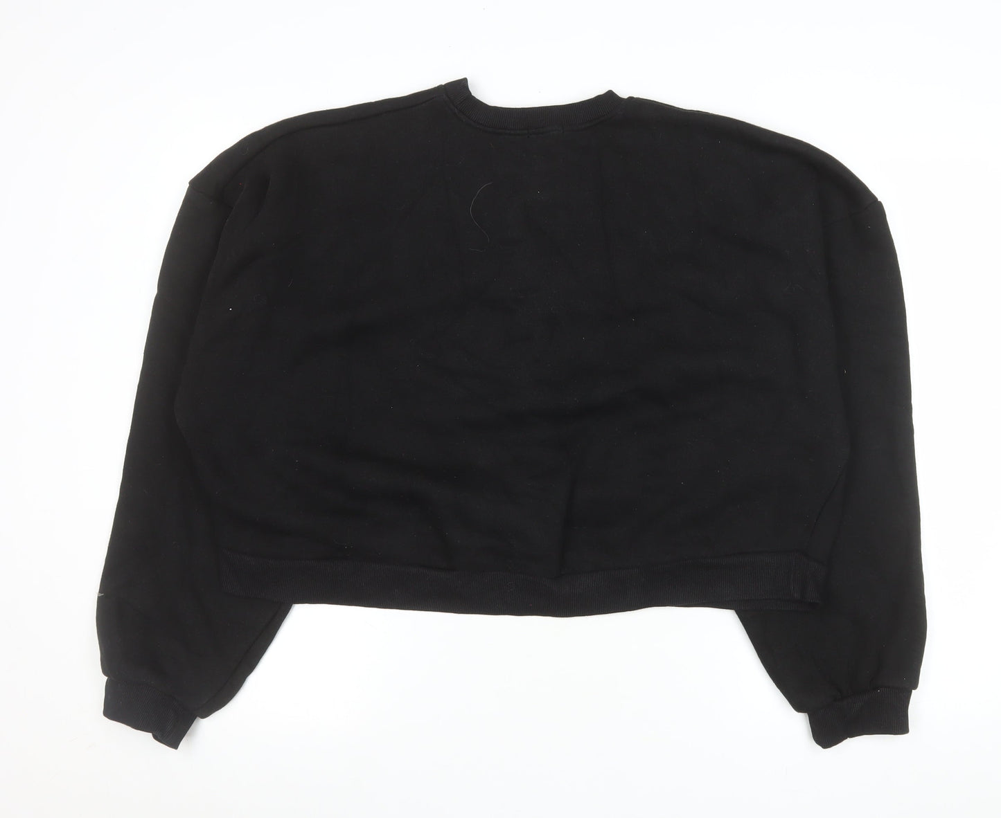 Womens UK Size M PRETTYLITTLETHING Black Pullover Sweatshirt