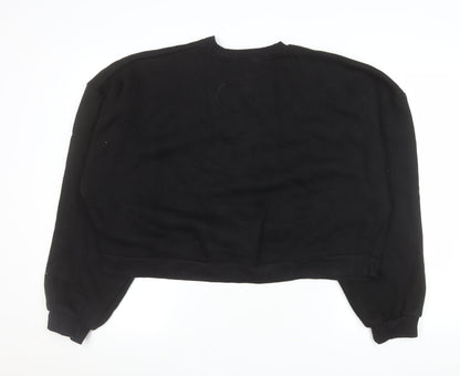 Womens UK Size M PRETTYLITTLETHING Black Pullover Sweatshirt