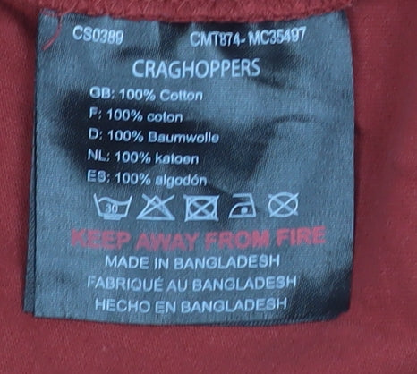 Mens UK Size M Craghoppers Red  T-Shirt