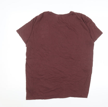 Mens UK Size M Brave Soul Brown  T-Shirt