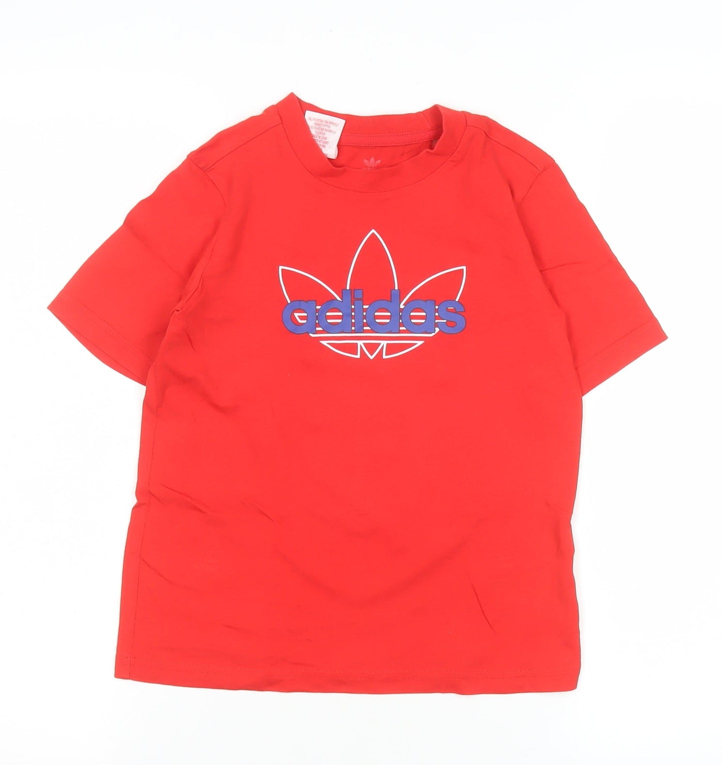 Boys UK Size 6-7 Years adidas Red Basic T-Shirt