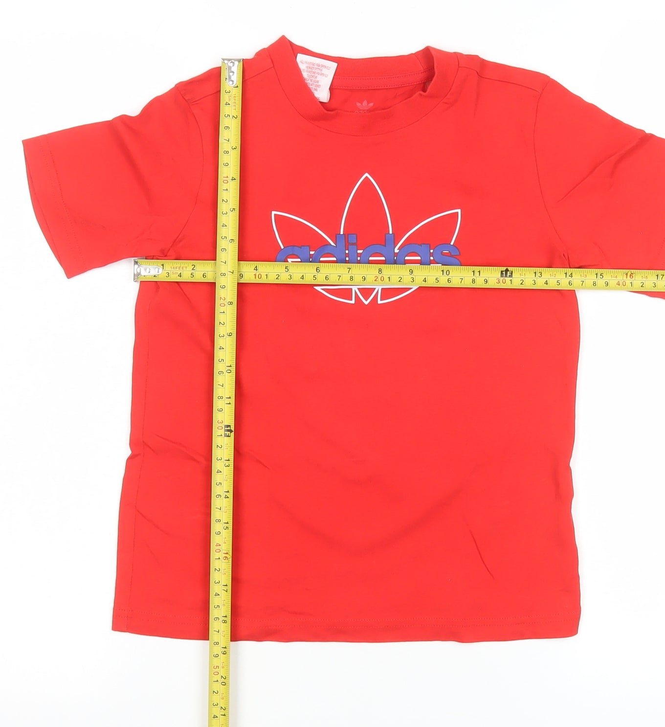 Boys UK Size 6-7 Years adidas Red Basic T-Shirt