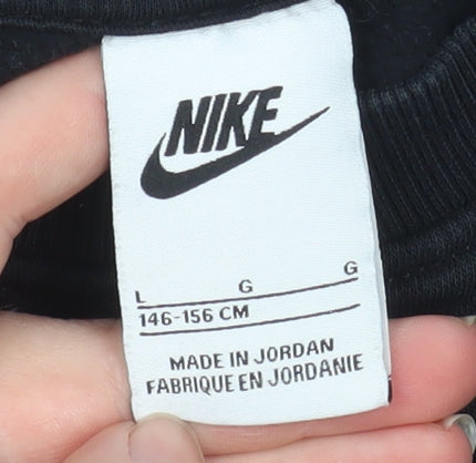 Womens UK Size L Nike Black Pullover Sweatshirt