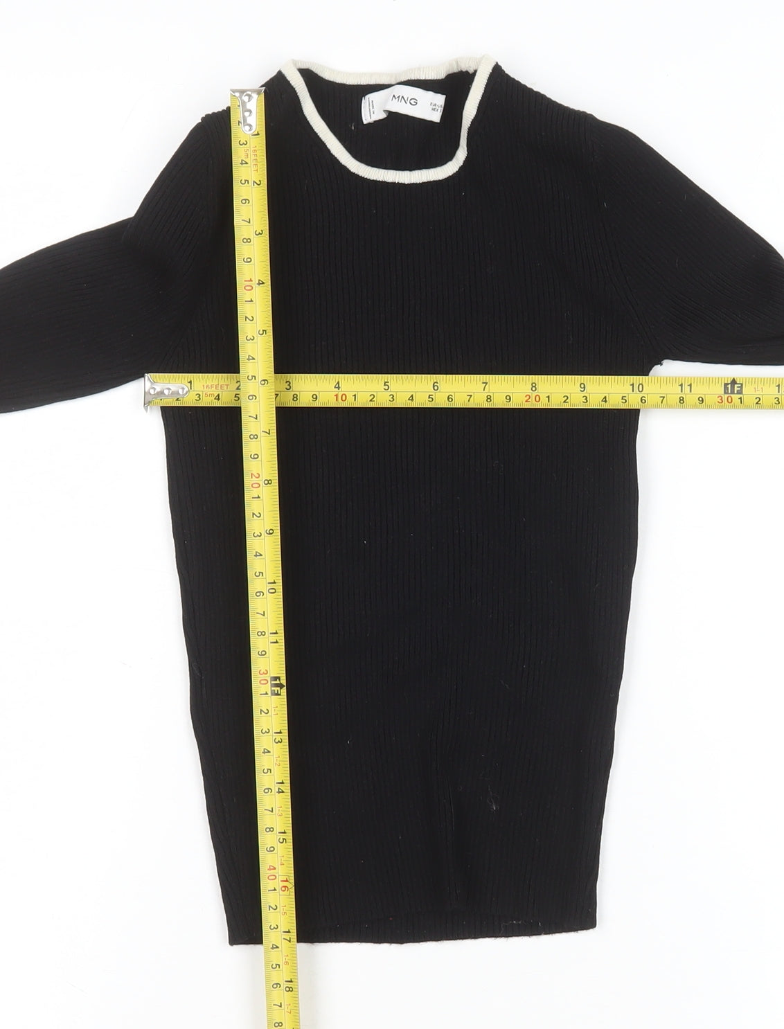 Womens UK Size XS MNG Black Basic Blouse