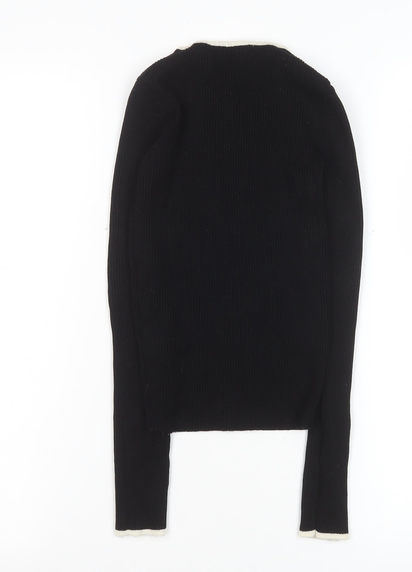 Womens UK Size XS MNG Black Basic Blouse