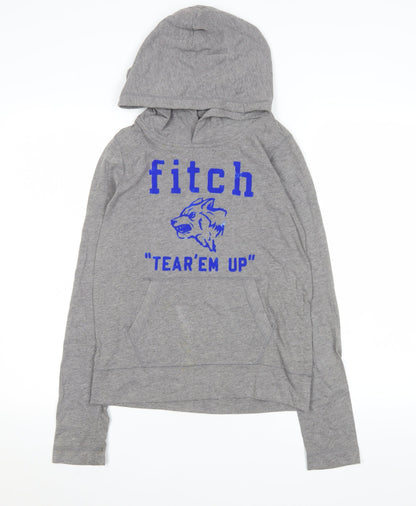 Boys UK Size L abercrombie kids Grey Pullover Hoodie