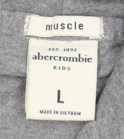Boys UK Size L abercrombie kids Grey Pullover Hoodie