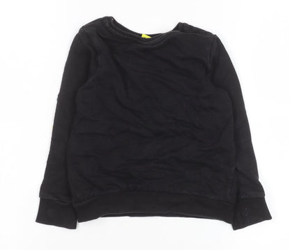 Disney Girls Black Sequin Mickey Sweatshirt 5-6 Years Pullover Top