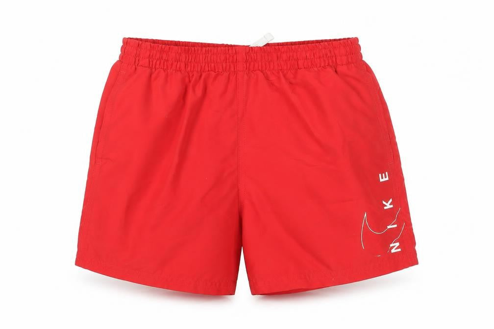 Front view of Nike boys’ red athletic sports shorts m 137-147cm quick dry polyester