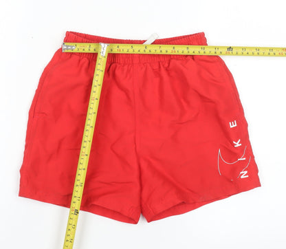 Nike Boys Red Athletic Sports Shorts M 137-147cm Quick Dry Polyester