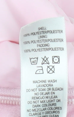 St. Bernard Girls Pink Hooded Quilted Snowsuit 9-12 Months Winter Lined