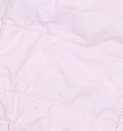 St. Bernard Girls Pink Hooded Quilted Snowsuit 9-12 Months Winter Lined