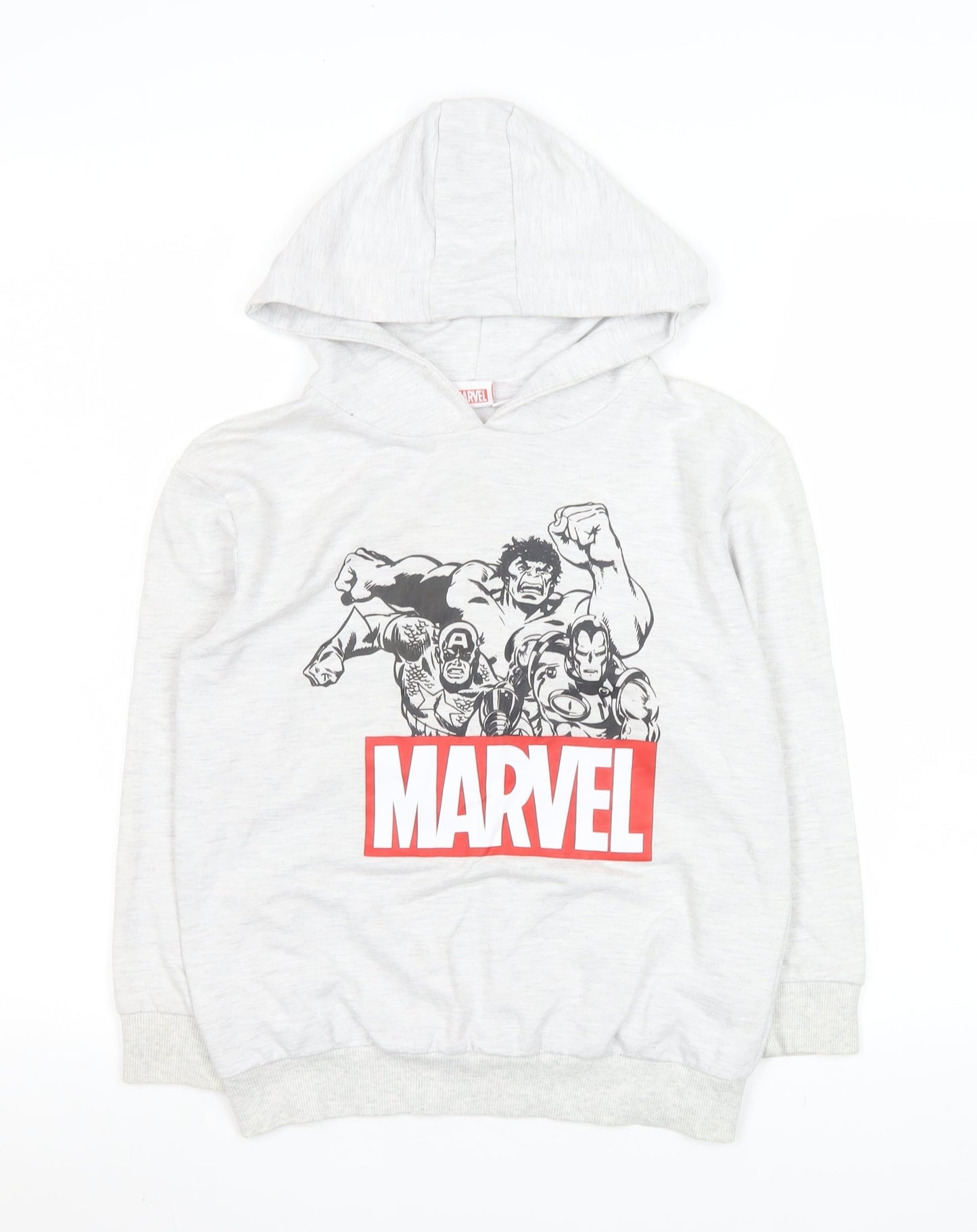 Boys UK Size 9-10 Years Marvel Grey Pullover Hoodie