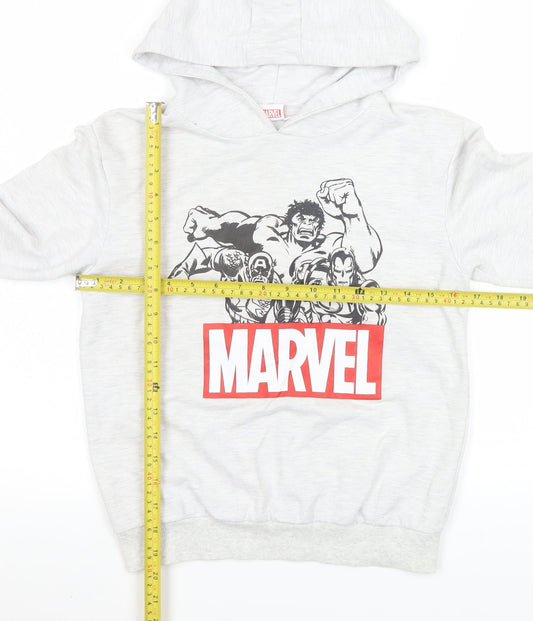Boys UK Size 9-10 Years Marvel Grey Pullover Hoodie