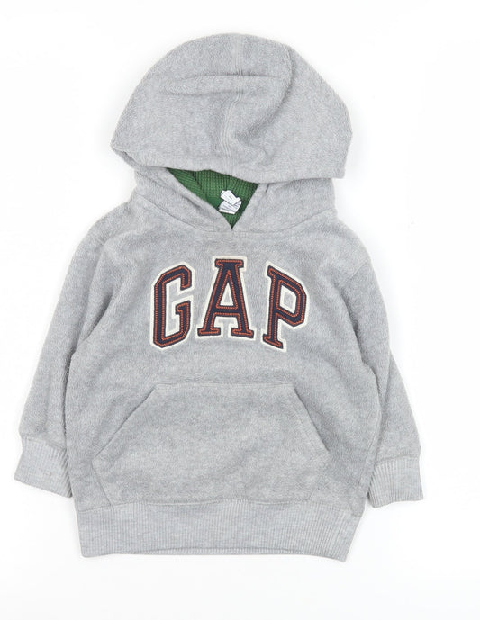 GAP Baby Toddler Grey Hooded Fleece Jacket 24 Months Unisex