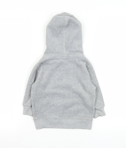 GAP Baby Toddler Grey Hooded Fleece Jacket 24 Months Unisex