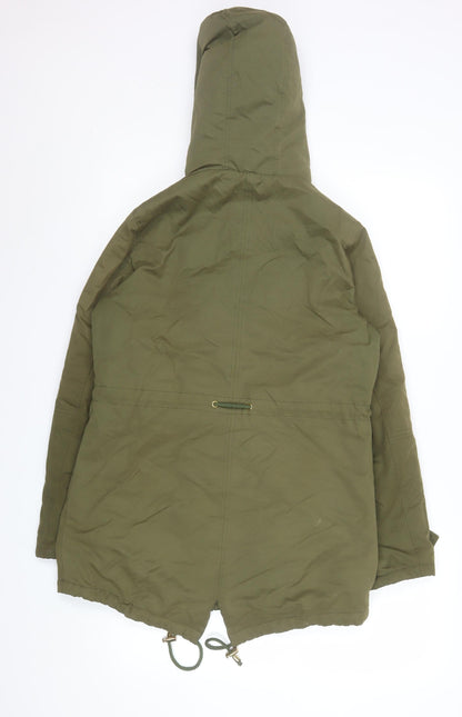 Womens UK Size 8 Authentic Green Parka Coat