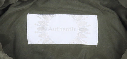 Womens UK Size 8 Authentic Green Parka Coat
