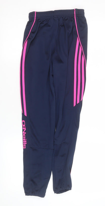 O'Neills Girls Blue Track Pants 10-11 Years Polyester Zip Joggers