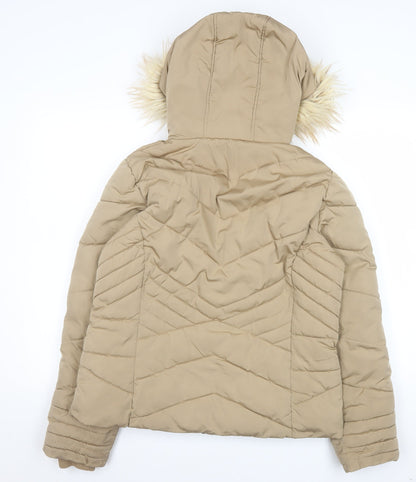 Womens UK Size M George Beige Puffer Jacket