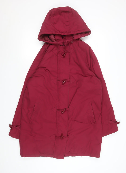 Womens UK Size 12 Being Casual Red Duffle Coat