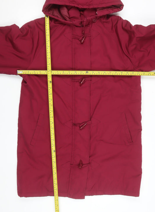 Womens UK Size 12 Being Casual Red Duffle Coat