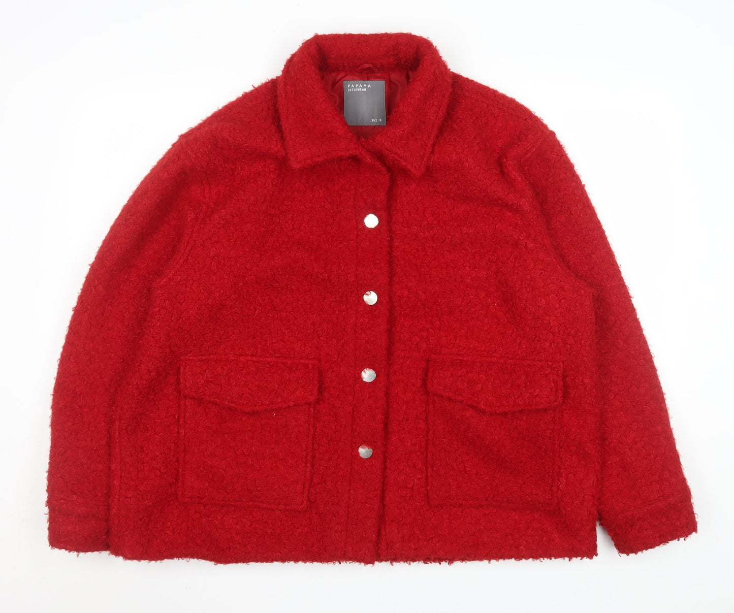 Womens UK Size 16 Papaya Red Basic Jacket