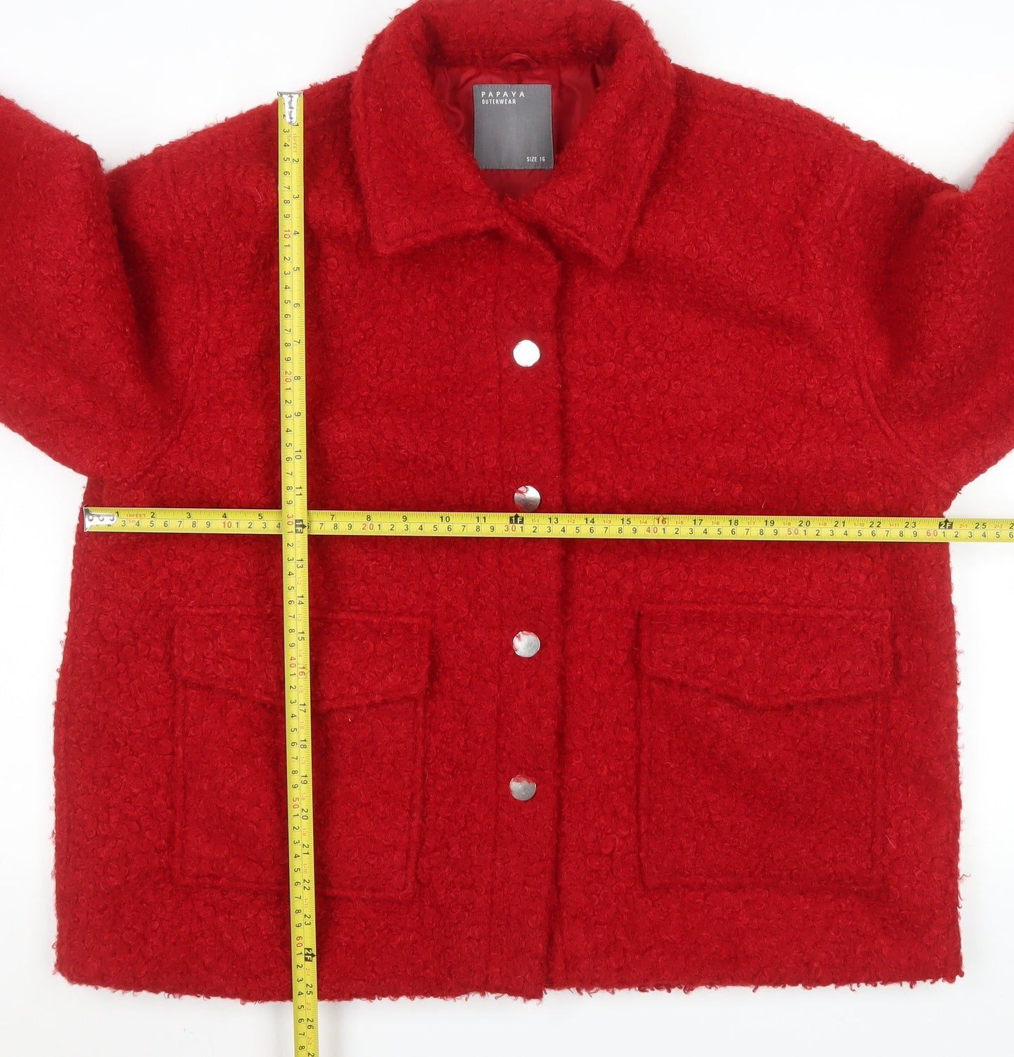 Womens UK Size 16 Papaya Red Basic Jacket
