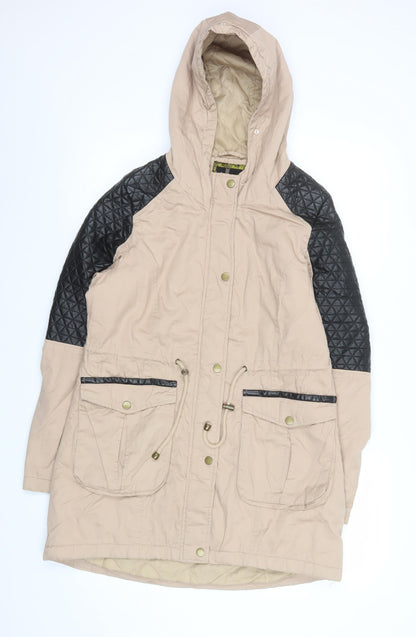 Womens UK Size 10 Outerwear Premium Collection Beige Parka Coat