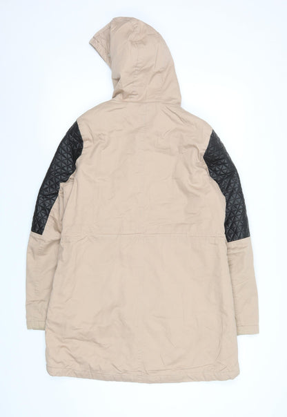 Womens UK Size 10 Outerwear Premium Collection Beige Parka Coat