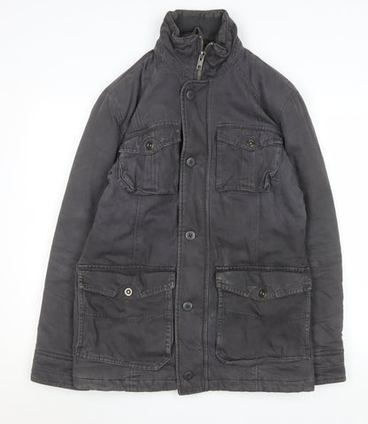 Mens UK Size S George Black Military Jacket
