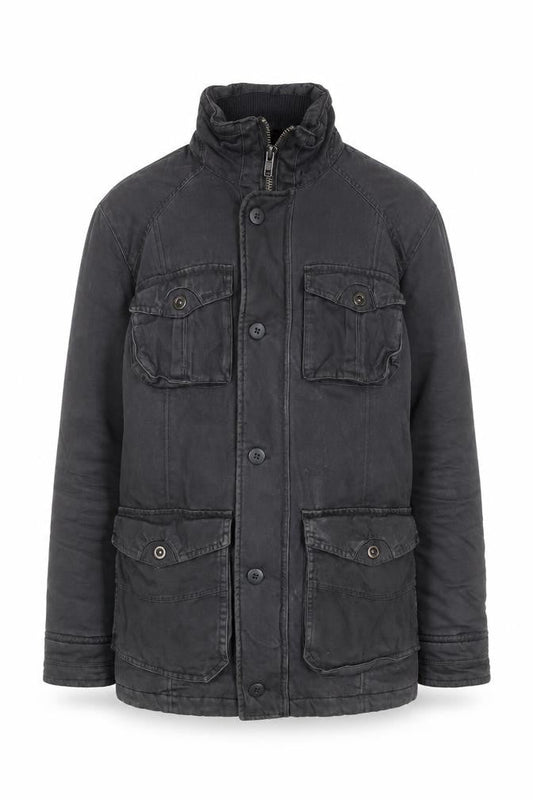Mens UK Size S George Black Military Jacket