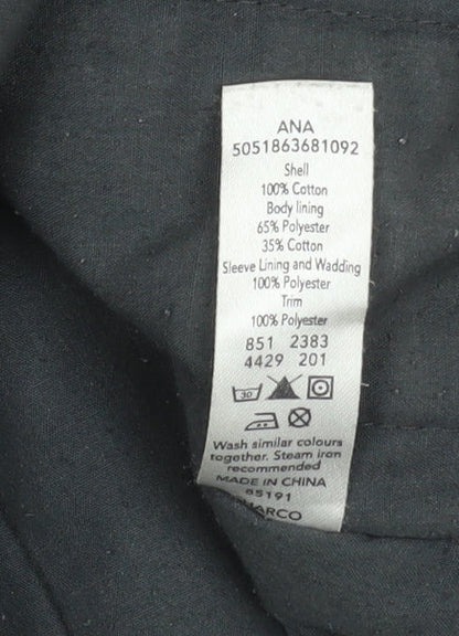 Mens UK Size S George Black Military Jacket