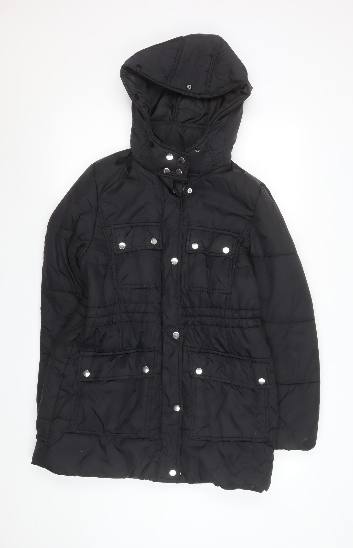 Womens UK Size 12 New Look Black Puffer Jacket