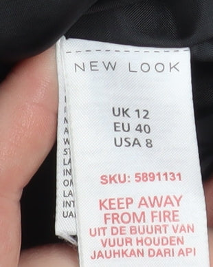 Womens UK Size 12 New Look Black Puffer Jacket