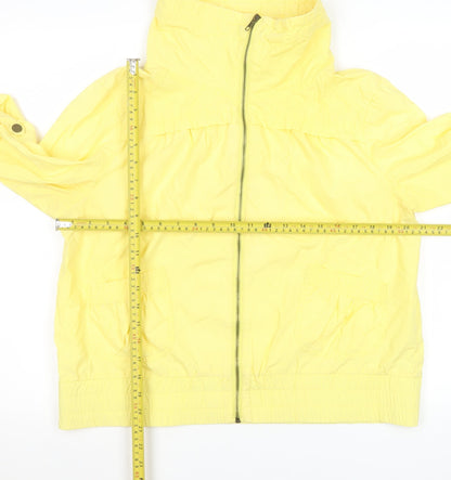 Womens UK Size 12 Papaya Yellow Windbreaker Coat