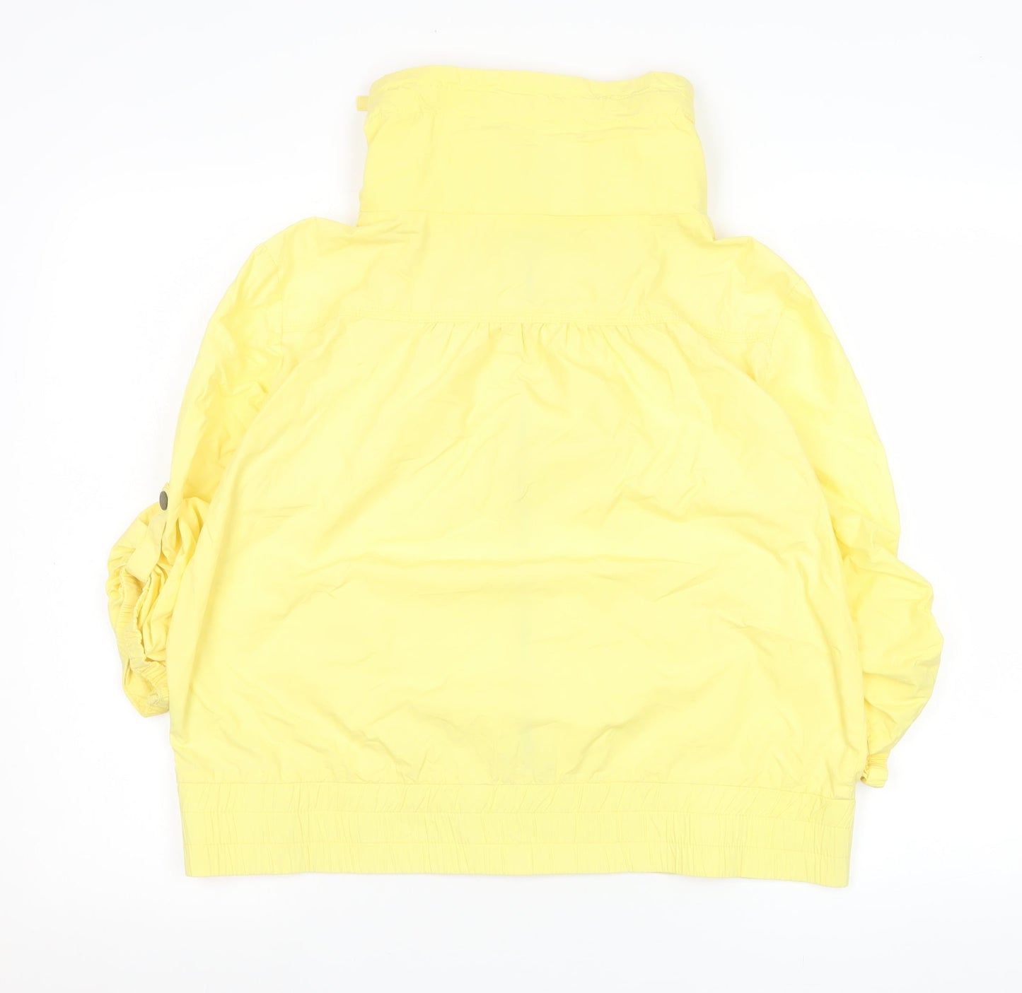 Womens UK Size 12 Papaya Yellow Windbreaker Coat