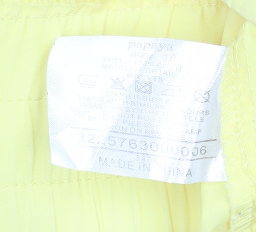 Womens UK Size 12 Papaya Yellow Windbreaker Coat