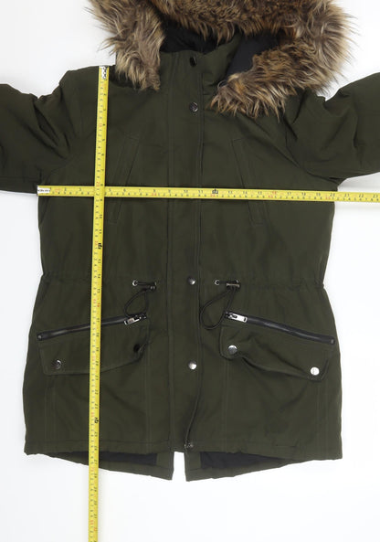 Womens UK Size S Primark Green Parka Coat
