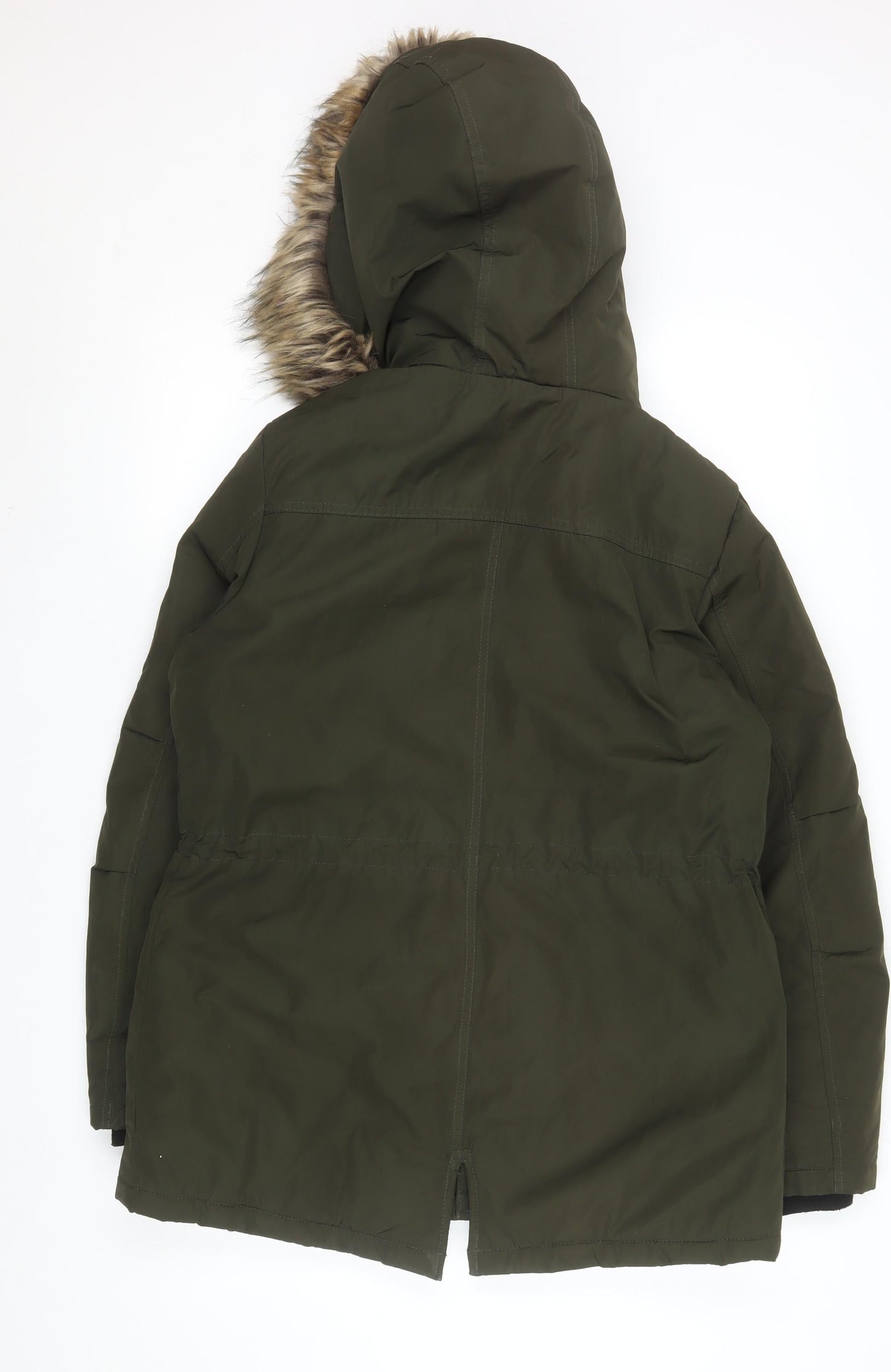 Womens UK Size S Primark Green Parka Coat